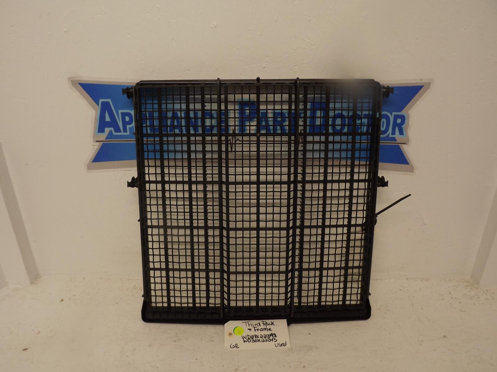 GE Dishwasher WD28X22348 WD30X22343 Third Rack & Frame Used GE Dishwasher WD28X22348 WD30X22343 Third Rack & Frame Used